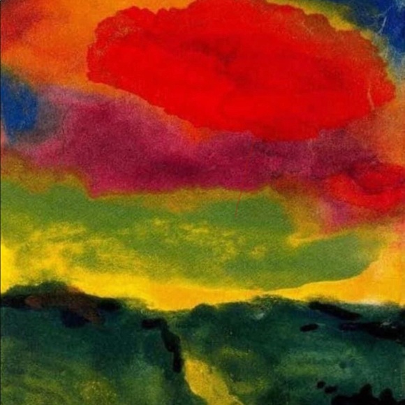 RARE WOODEN BAG Hand Painting By Michel René Artist. Authentic Vintage - Picture 8 of 11